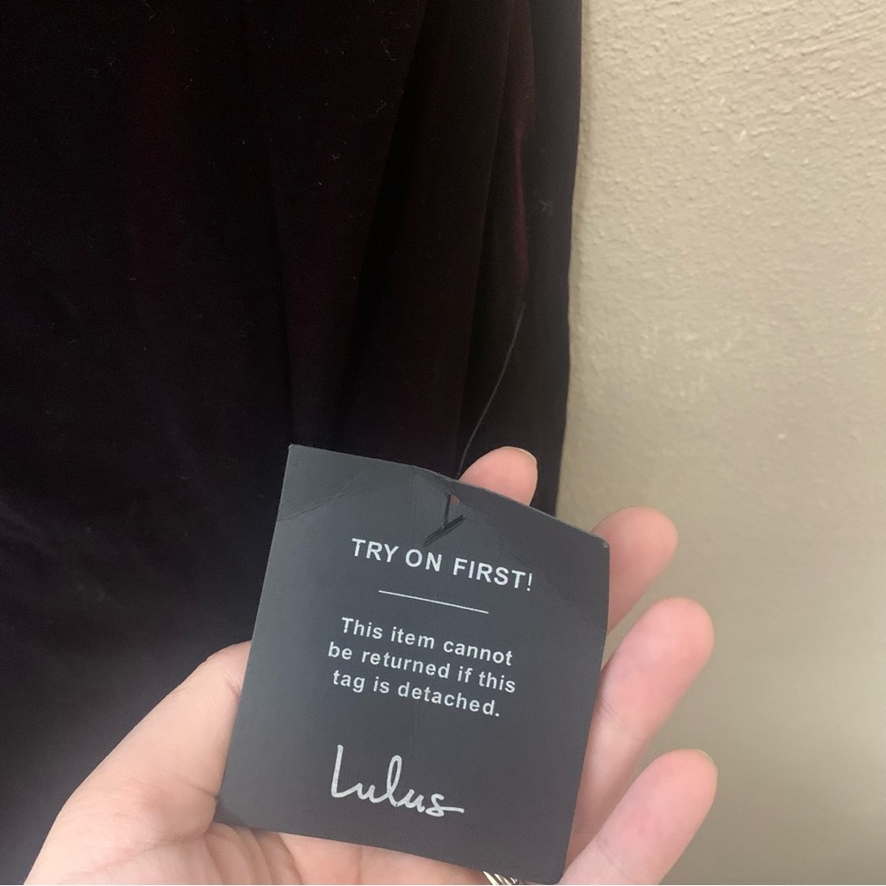 Lulu's Deep Wine Strapless Midi Dress - Picture 9 of 11